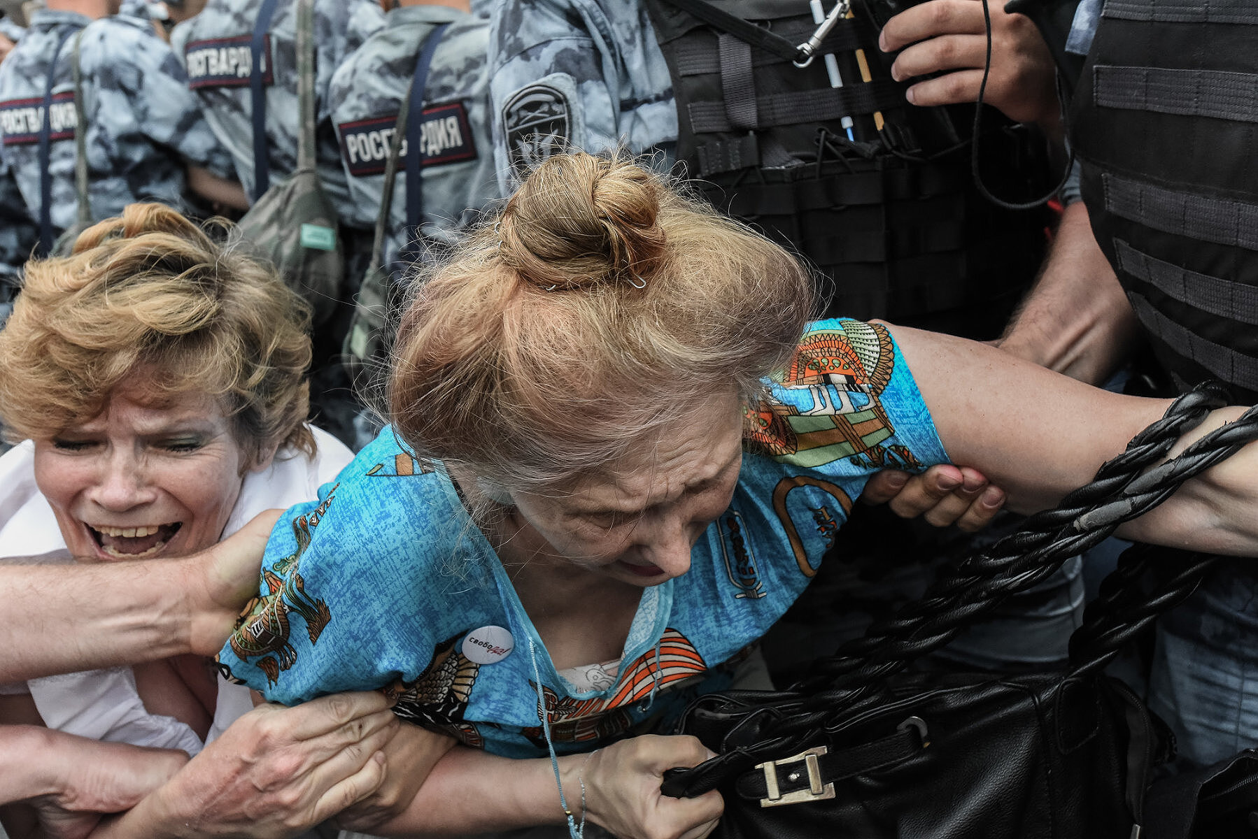 <p>12 июня, Москва. Задержания на шествии в поддержку Ивана Голунова</p>
